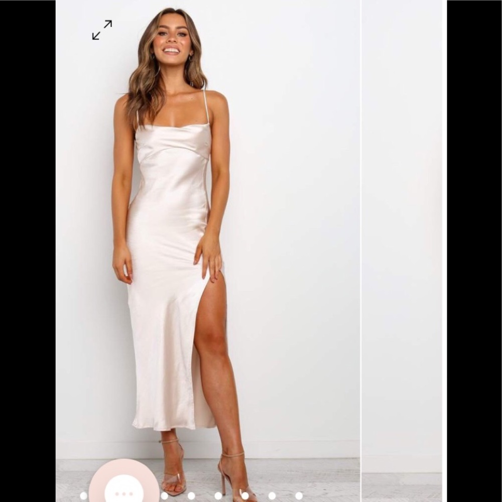 Petal and pup cheya dress champagne size 8 aus